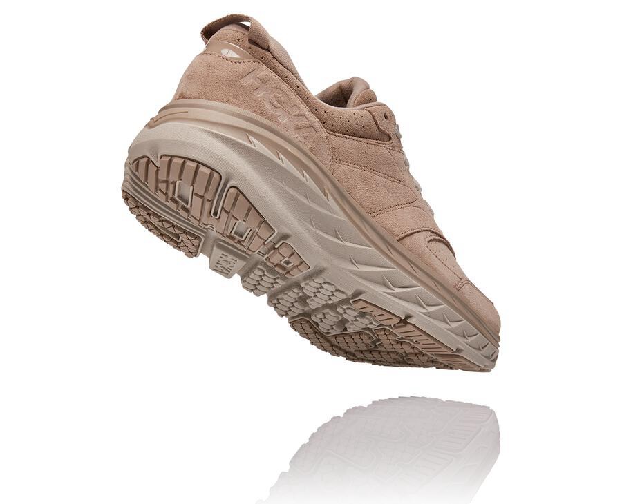 Zapatos Para Caminar Hoka One One Hombre Grises - Bondi L Suede - YKIB47932